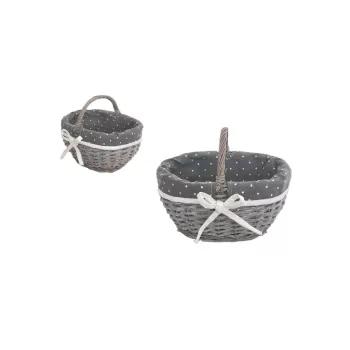 Bevásárló Kosár Szürke 68-102/S - 26*20*H14/21cm (16/#)