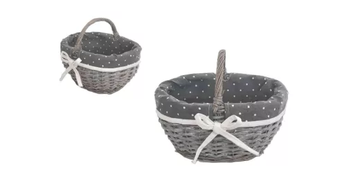 Bevásárló Kosár Szürke 68-102/S - 26*20*H14/21cm (16/#)