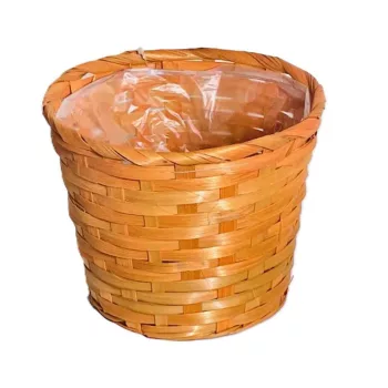   Bambusz Flor. Ovál Antikolt Narancs 66-2-A/NARANCS - 30*22*H13/49cm (80/#)