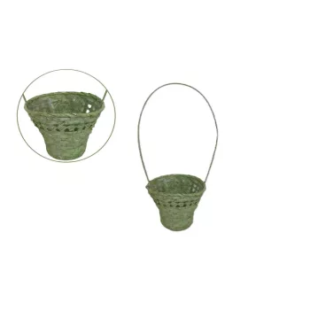 Flor de bambus. Rotund Verde S/3 66-44/VERDE - D21*H10/36cm