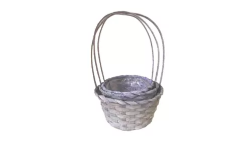 Flor de bambus. Rotund Antique Mov S/3 66-44-A/MOV - D21*H10/36cm