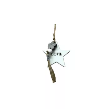 Ajtódísz Csillag Love 210-AD-13 - 10*7cm (60/#)
