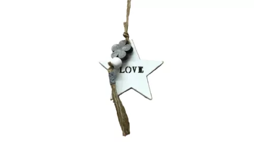 Ajtódísz Csillag Love 210-AD-13 - 10*7cm (60/#)
