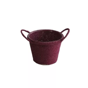 Coș de hârtie cu urechi 9-11/MOV - D10,5*H9cm