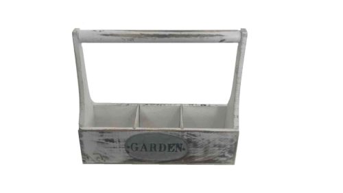 Kaspó din lemn cu urechi 3 pete 232-W-33 - 27*9*H7/23cm