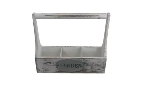 Kaspó din lemn cu urechi 3 pete 232-W-33 - 27*9*H7/23cm