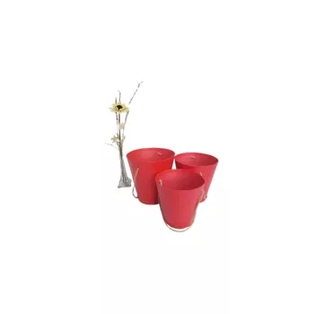   Ajándék-Virág Papírdoboz Szett/3 100-60/PIROS - D18*H17cm (8/#)