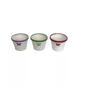   Coș de hârtie White Butterfly Mix 9-12/ALB-D3 - D12*H9cm 10/180