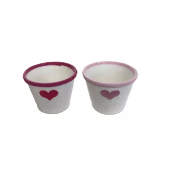   Coș de hârtie Culoare uni D13 Heart 9-13/ALB-D1 - D13*H11.5cm 10/160
