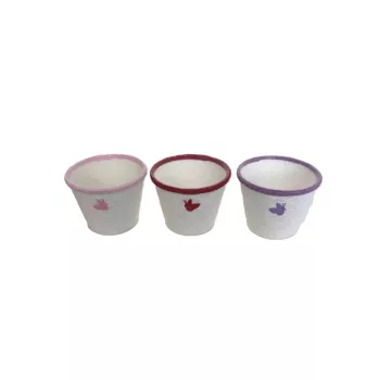  Coș de hârtie Culoare uni D13 Fluture 9-13/ALB-D2 - D13*H11.5cm 10/160