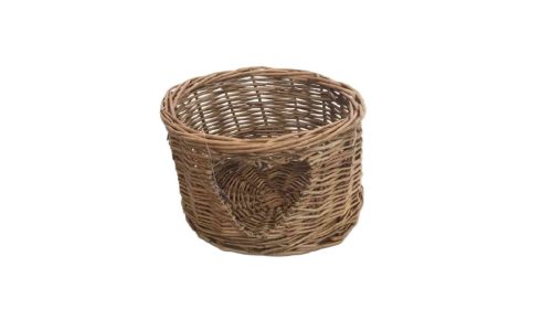 Cane Basket Round Heart 90-162 - D19*H11cm