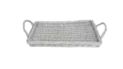 Cos de trestie Caramida alba cu urechi 90-143 - 38*22*H4cm