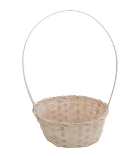 Bambusz Flor. Ovál Antikolt Kicsi 66-22-A/FEHÉR - 25*18*H10/40cm