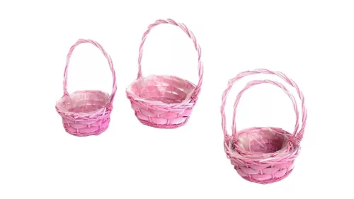 Vessző Flor. Pink S/2 14-641/PINK - D23*H10/30cm (2/gy_32/#)