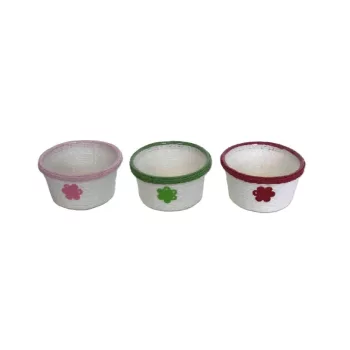   Coș de hârtie Margine rotundă colorată 9-23/MIX - D11,5*H6,5cm 10/240