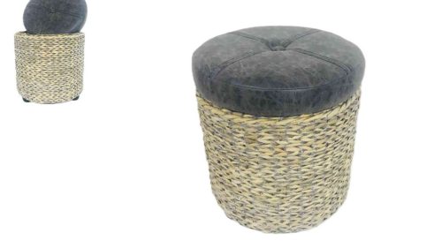 Piept Sutien Rotund Gri Simil Piele 81-10/M - D43*H48cm