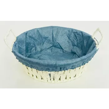 Kenyeres Kosár Papír Kerek Kék 70-145 - D24*H8cm (100/#)