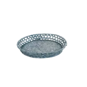 Coș de bambus Oval Gri 208-14/GRI - 31*25*H5cm