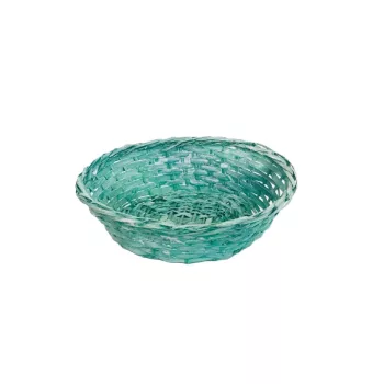 Coș din bambus Oval Verde 208-47/VERDE - 27*22*H8cm