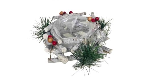 Kaspó Winter Pine 210-202 - D16*H7cm