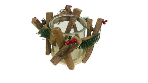 Candle holder Winter 210-M-496/M - D22/12*H16cm