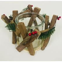 Candle holder Winter 210-M-496/S - D19*H9cm