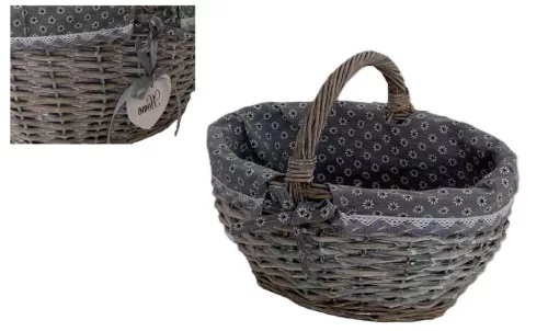 Bevásárló Kosár Szürke 68-51-GREY/M - 46*35*H25/34cm (4/#)