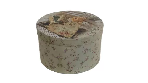 Ajándék-Virág Papírdoboz Szett/3 100-14/KICSI - D15*H8cm (24/#)