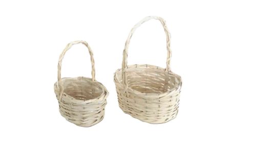 Trestie Florentin Oval Alb S/2 17-2-12 - 25*20*H11/32cm