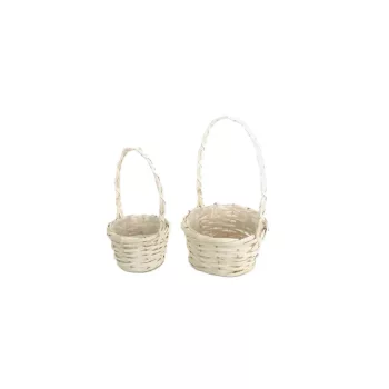 Trestie Florentin Rotunda Albă S/2 17-1-10 - D20*H10/32cm