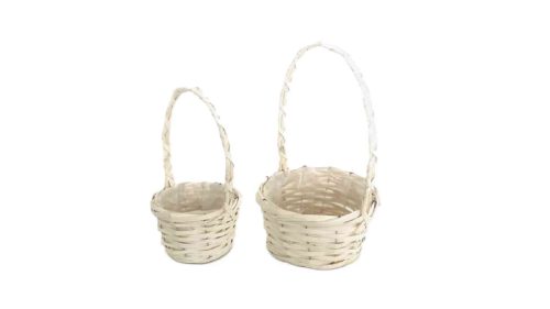 Trestie Florentin Rotunda Albă S/2 17-1-10 - D20*H10/32cm