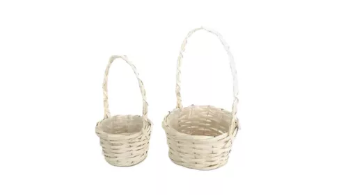 Trestie Florentin Rotunda Albă S/2 17-1-10 - D20*H10/32cm