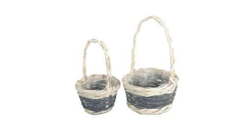 Trestie Florentin Rotunda Gri S/2 17-1-11 - D20*H10/32cm