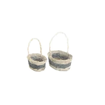Trestie Florentin Oval Gri S/2 17-2-13 - 25*20*H11/32cm