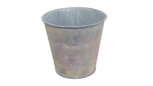 Tin Kaspó Washed Gray 140-B-103 - D13*H12cm