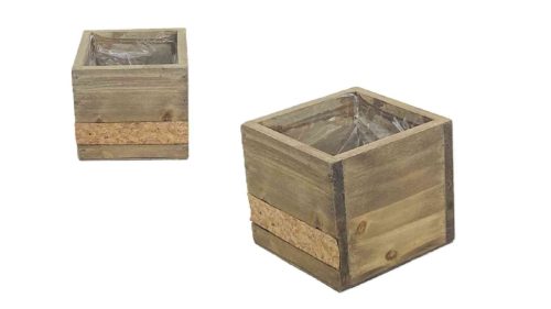 Holzschublade mit Korkeinsatz 140-W-601 - 11*11*H10cm
