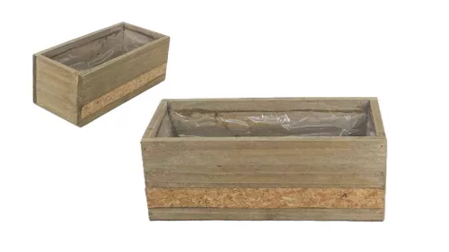 Sertar din lemn cu insert de pluta 140-W-602 - 26*12*H10cm
