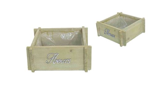 Kaspó Natural -Fleurs- 140-W-504/M - 21,5/19*21,5/19*H9cm