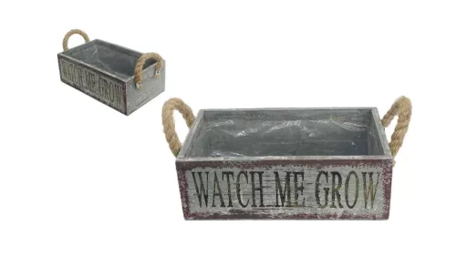 Kaspó Rope Loop Watch Me Grow 140-W-606 - 26*15*H9cm