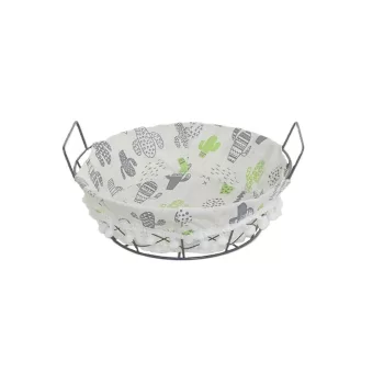 Coș pentru Pâine Metal, Cactus Rotund 70-F-201 - D24*H8cm
