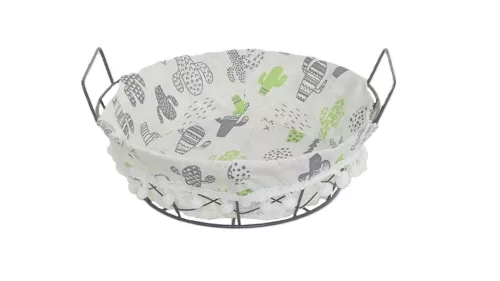 Coș pentru Pâine Metal, Cactus Rotund 70-F-201 - D24*H8cm
