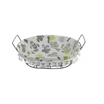 Coș de pâine metal, cactus oval 70-F-203 - 27*20*H8cm
