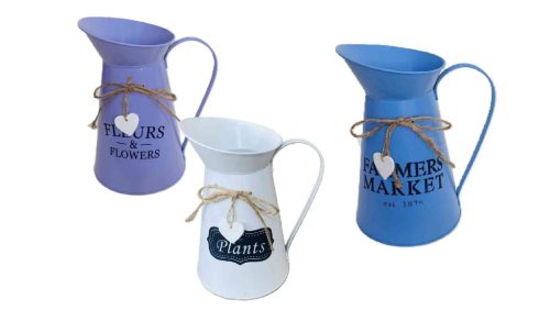 Tin Can Purple-Blue White Mix 232-BK-50 - D15/17*H27cm