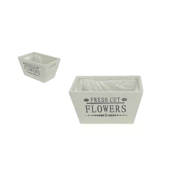 Lemn Kaspó Caramida alba 232-W-206/M - 24*16*H13.5cm