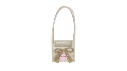 Arc din lemn cu urechi Arc alb 232-WF-13 - 12*12*H10/33cm