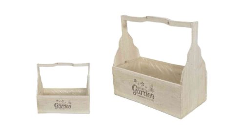 Fa Kaspó Füles Natúr 232-W-213/L - 40*20*H14/37cm