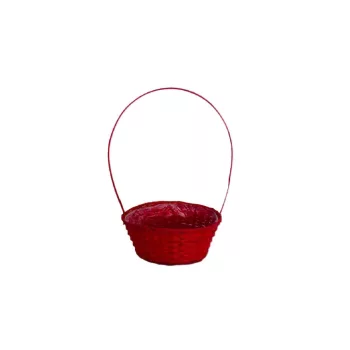   Bambusz Florentin Ovál Piros 66-2/PIROS - 30*22*H13/49cm (80/#)