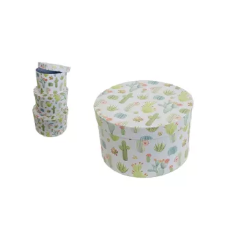   Ajándék-Virág Papírdoboz Kaktusz Szett/3 Bn 100-2142 - D20*H12cm (16/#)