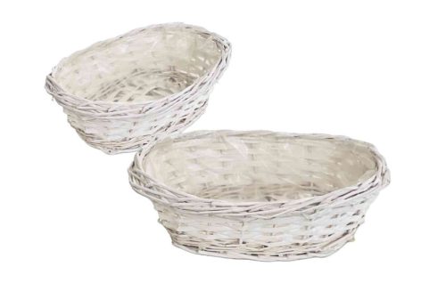Cane Kaspó Oval White 90-22-23/WHITE - 25*15*H8cm