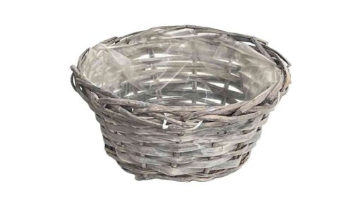 Cane Kaspó Round Gray 90-22-24/GRAY - D20*H9cm